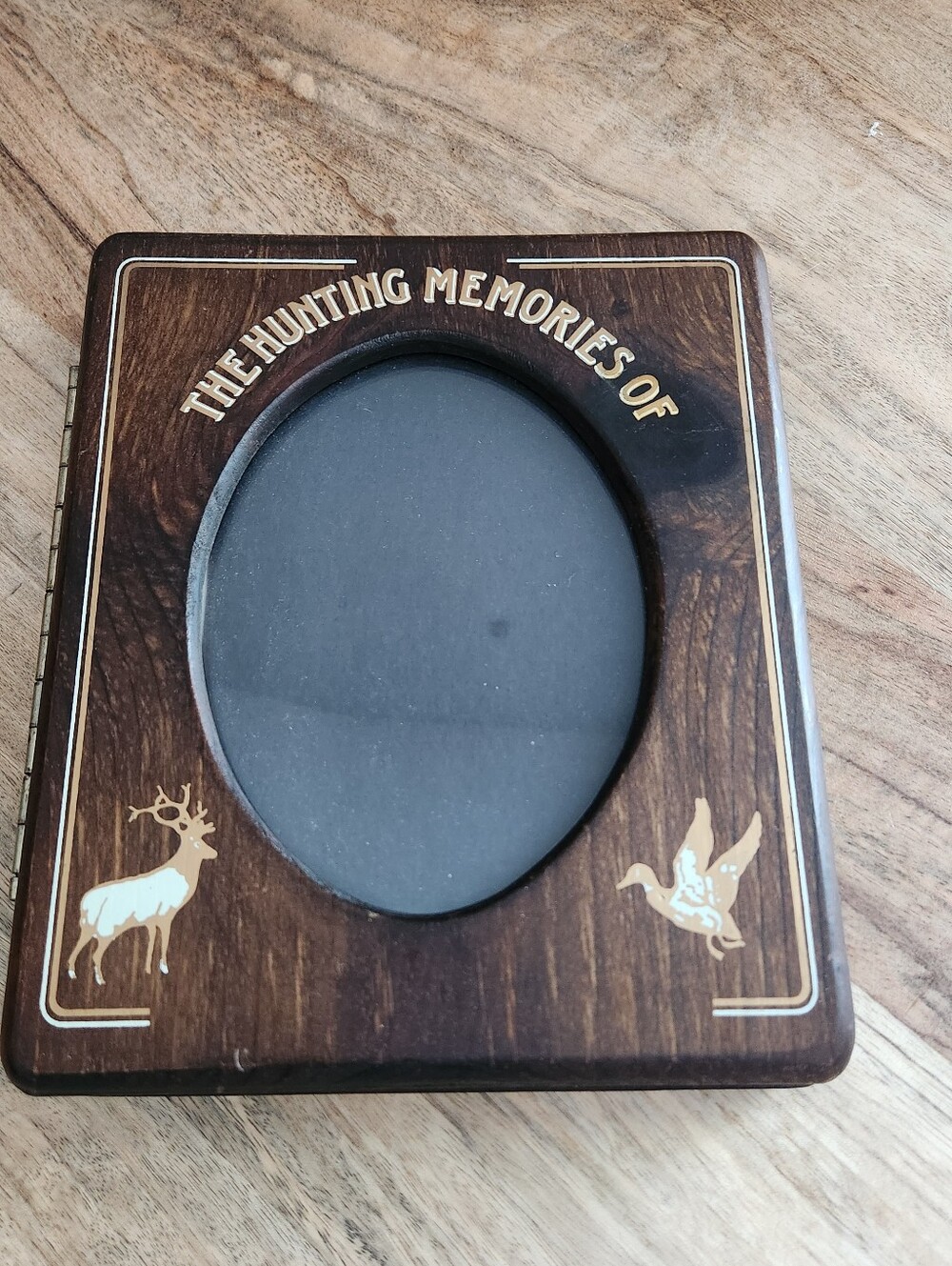 Vintage Wooden Photo Album "The Hunting Memories Of"